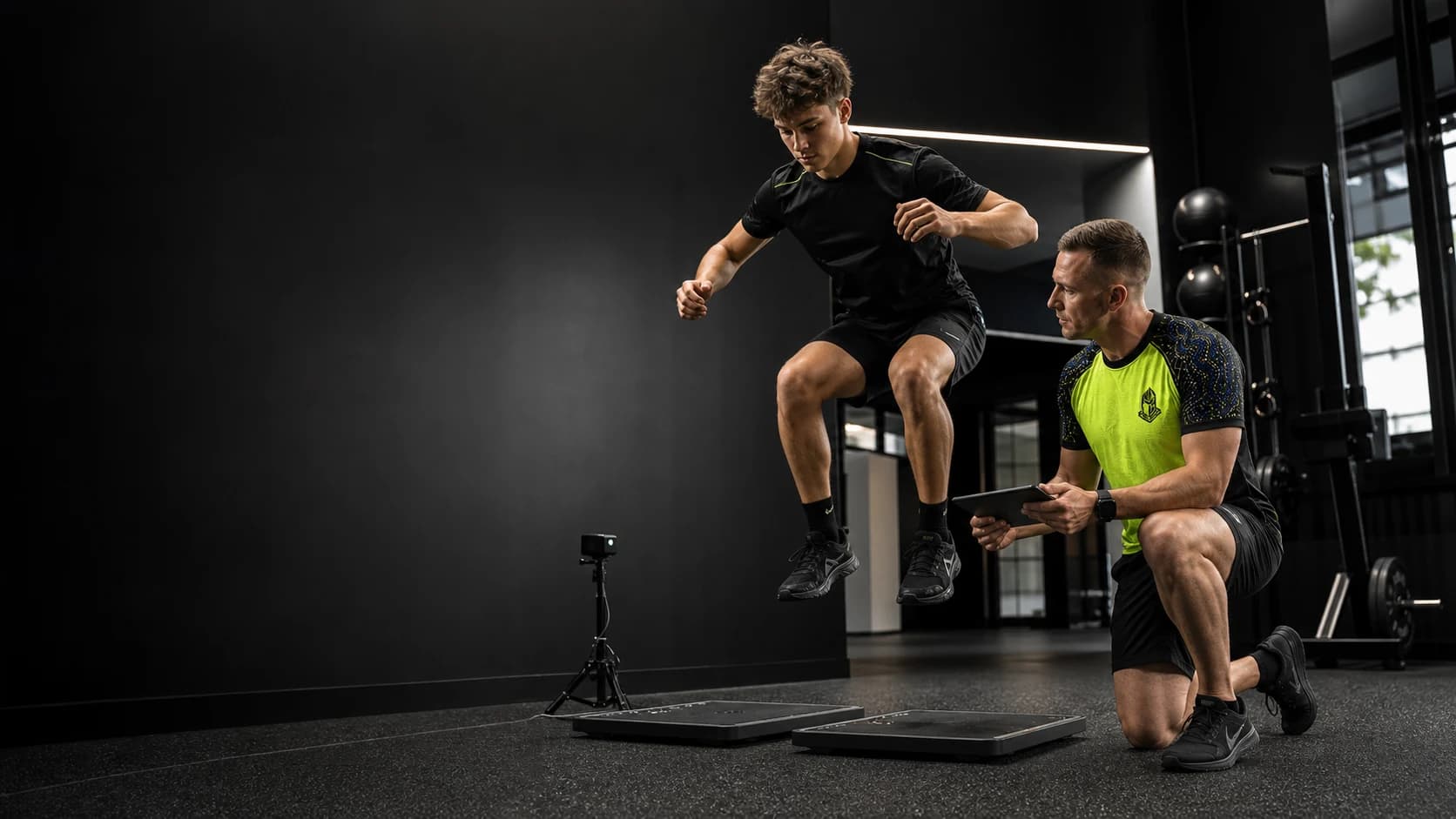 Athlete completing an individual performance assessment at Forge